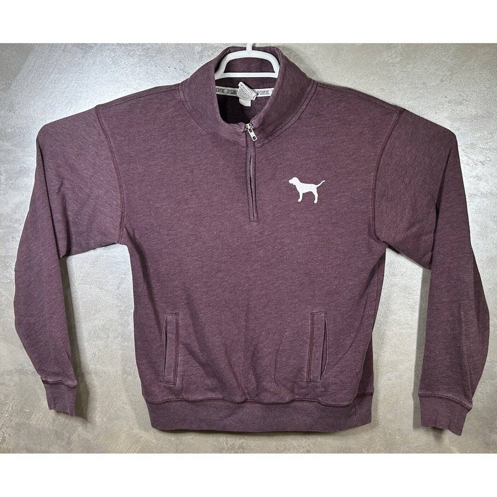Victoria's Secret PINK Varsity Crew Pullover Size Small‎ Women's Maroon